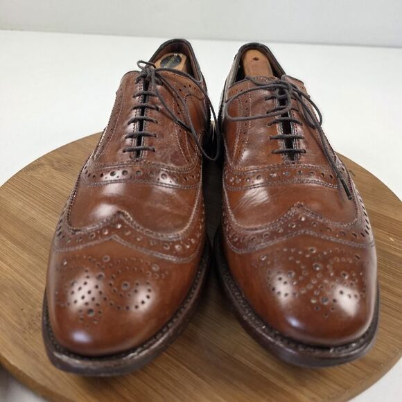 Allen Edmonds McAllister Brogue Wingtip Oxford Brown Leather‎ Dress Shoes 10 D main image 7